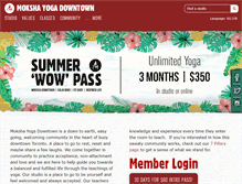 Tablet Screenshot of downtown.mokshayoga.ca