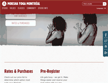 Tablet Screenshot of montreal.mokshayoga.ca